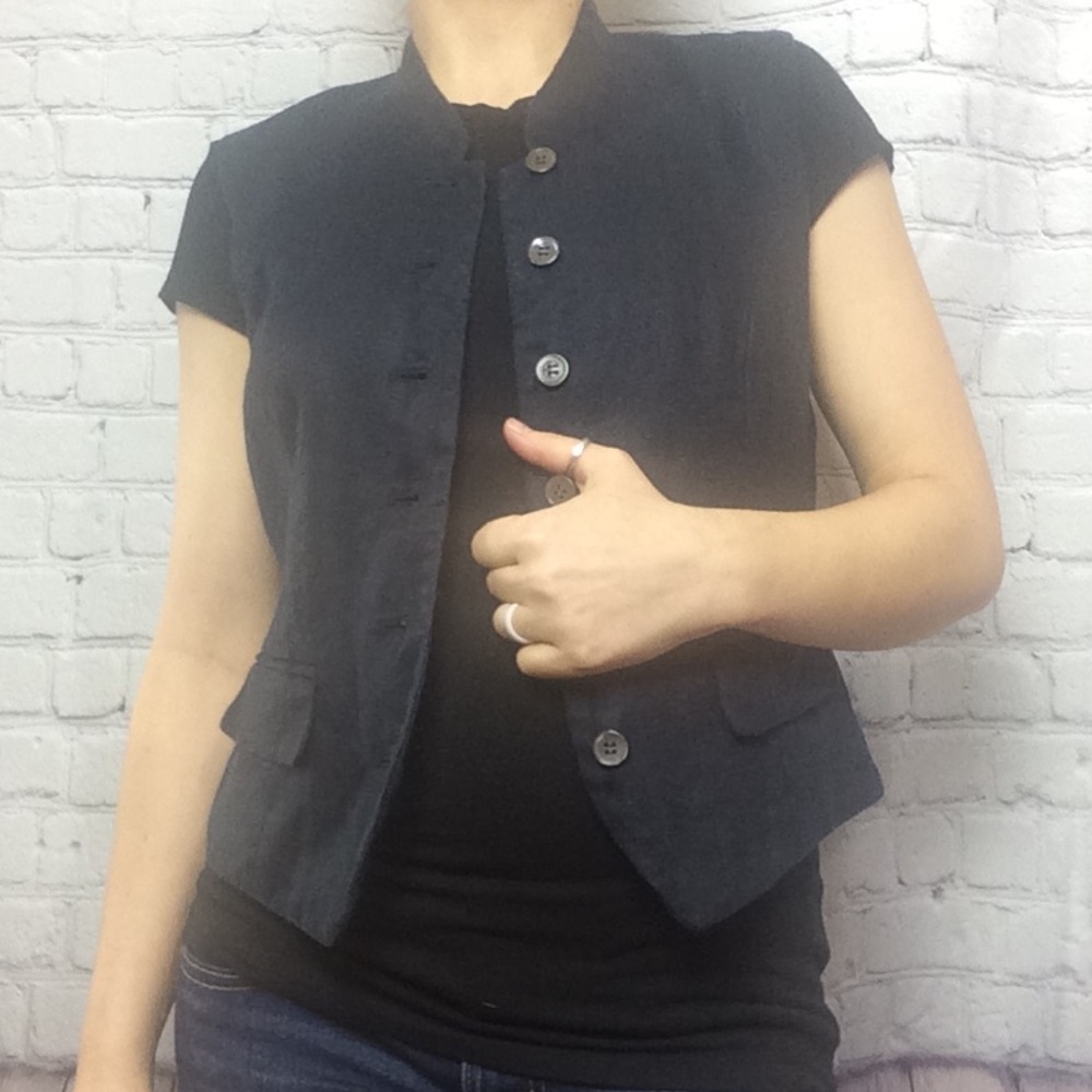 Vintage Vest, 100% Irish linen